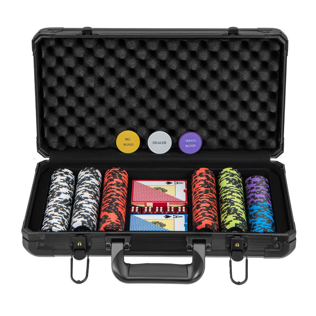 COSTWAY Pokerkoffer 300-teilig